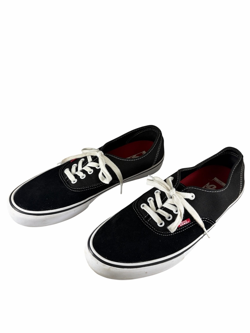 Vans Authentic Pro Black White Canvas Skate Shoes Men’s 12 Women’s 13.5 Low Top